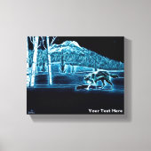 Ein Wolf im Schnee Leinwanddruck (Vorderseite)