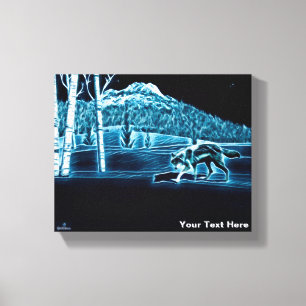 Ein Wolf im Schnee Leinwanddruck