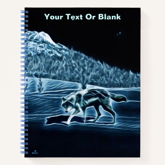 Ein Wolf im Schnee Notizblock (Vorderseite)