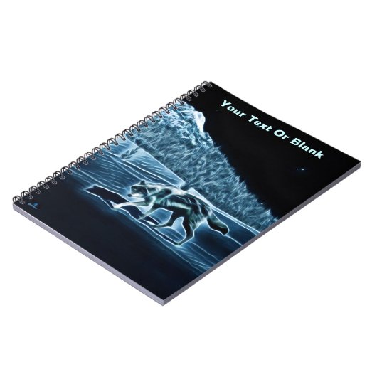 Ein Wolf im Schnee Notizblock (Linke Seite)