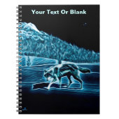 Ein Wolf im Schnee Notizblock (Vorderseite)