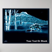 Ein Wolf im Schnee Poster (Vorne)