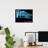 Ein Wolf im Schnee Poster (Heimbüro)