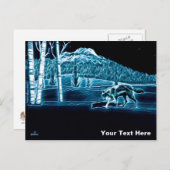 Ein Wolf im Schnee Postkarte (Vorne/Hinten)