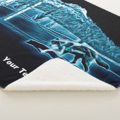 Ein Wolf im Schnee Sherpadecke (3/4)