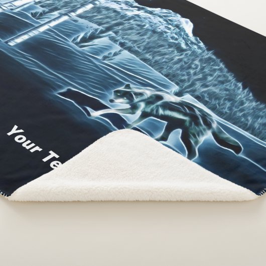 Ein Wolf im Schnee Sherpadecke (3/4)