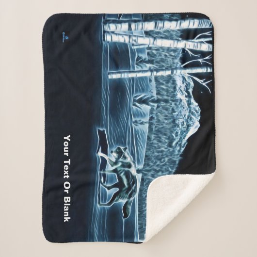 Ein Wolf im Schnee Sherpadecke (Vorderseite)