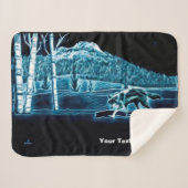 Ein Wolf im Schnee Sherpadecke (Vorderseite (Horizontal))