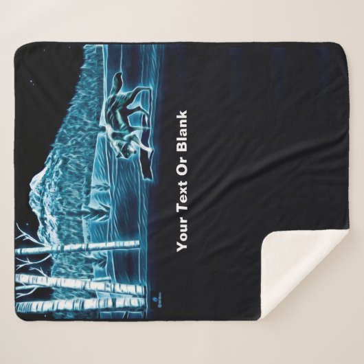 Ein Wolf im Schnee Sherpadecke (Vorderseite (Horizontal))