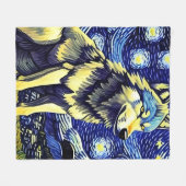 Ein Wolf in der frühen Nacht Fleecedecke (Vorderseite (Horizontal))