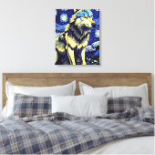 Ein Wolf in der frühen Nacht Leinwanddruck (Insitu (Schlafzimmer))