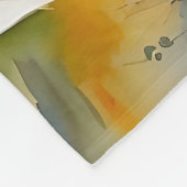Ein Wolf in einem Aquarell Fleecedecke (Ecke)