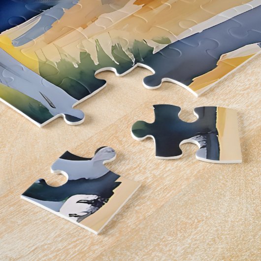 Ein Wolf in einem Aquarell Puzzle (Seite)