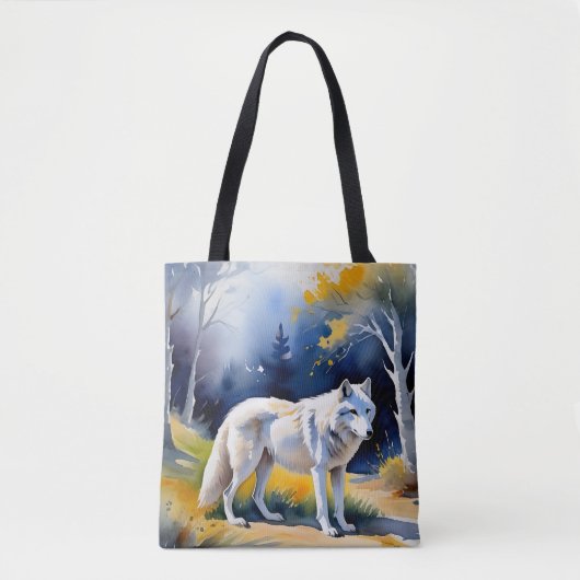 Ein Wolf in einem Aquarell Tasche (Vorderseite)