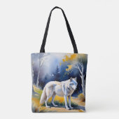 Ein Wolf in einem Aquarell Tasche (Rückseite)