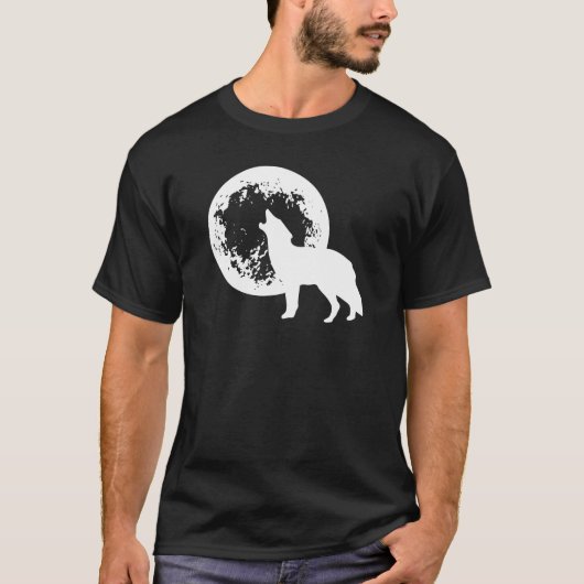 Ein Wolf-Mond T-Shirt (Vorderseite)