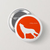 Ein Wolf-schreiendes Schaf - Knopf Button (Vorne & Hinten)