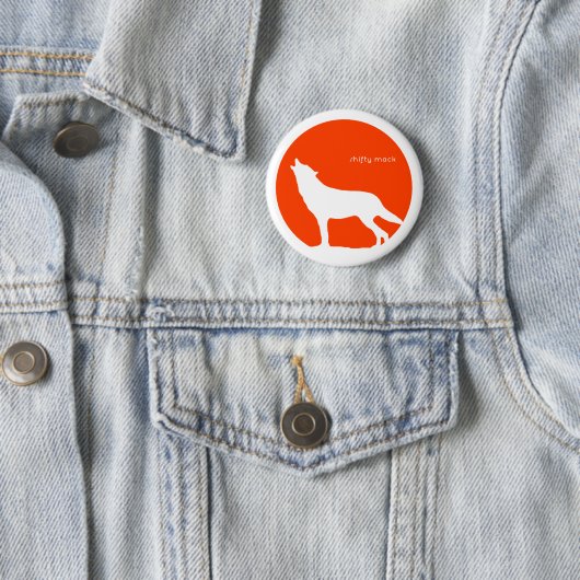 Ein Wolf-schreiendes Schaf - Knopf Button (Beispiel)