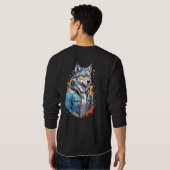 Ein Wolf-T - Shirt (Schwarz voll)
