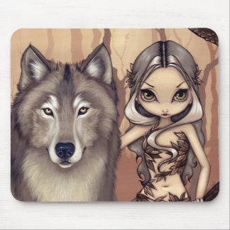 "Ein Wolfish Freund" Mousepad