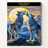 Ein Wolfslied unter dem glühenden Mondlicht in der Notizblock (Rückseite)