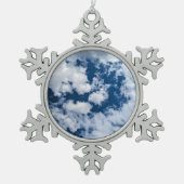 Ein Wolkenwirbel Schneeflocken Zinn-Ornament (Vorderseite)