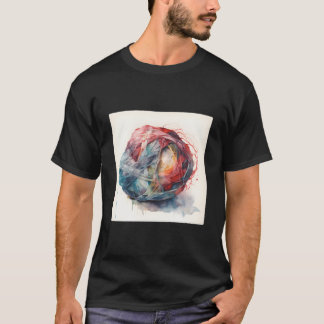 Ein Wollknäuel, das sich abwickelt, Spule Wollknäu T-Shirt