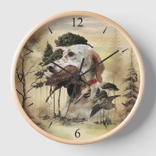 Ein Woodcock mit dem englischen Setter Uhr (Vorderseite)