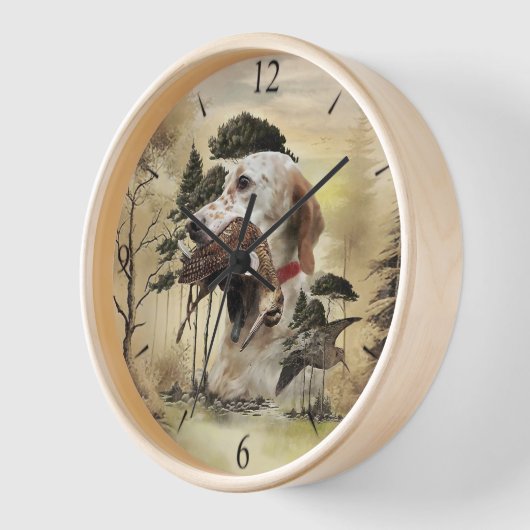 Ein Woodcock mit dem englischen Setter Uhr (Winkel)