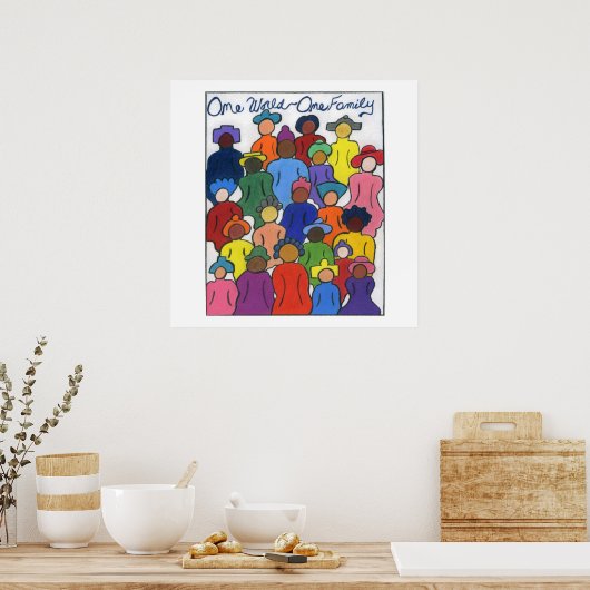 Ein World One Family Poster (Küche)
