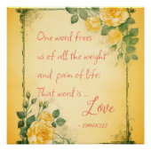 Ein Wort befreit uns von allen - LIEBE Poster (Vorderseite)