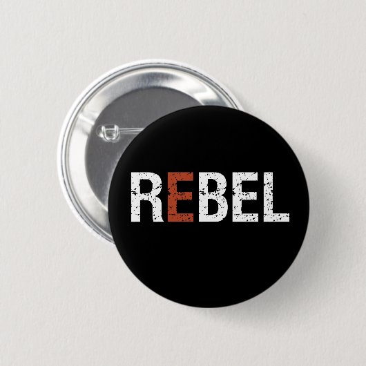 Ein Wort, das Rebel Sassy Sarcastic sagt Button (Vorne & Hinten)