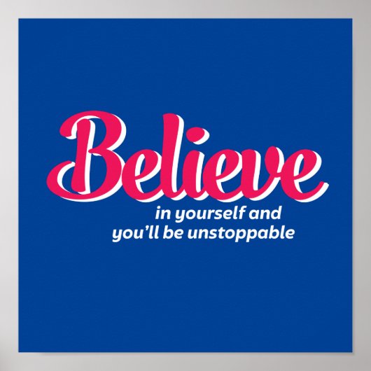 Ein Wort, das sagt glauben, inspirierende Zitat Poster (Vorne)