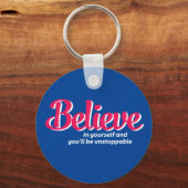 Ein Wort, das sagt glauben, inspirierende Zitat Schlüsselanhänger (Vorderseite)