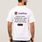 "Ein Wort, ein Wort" Lexathon Shirt (Rückseite)