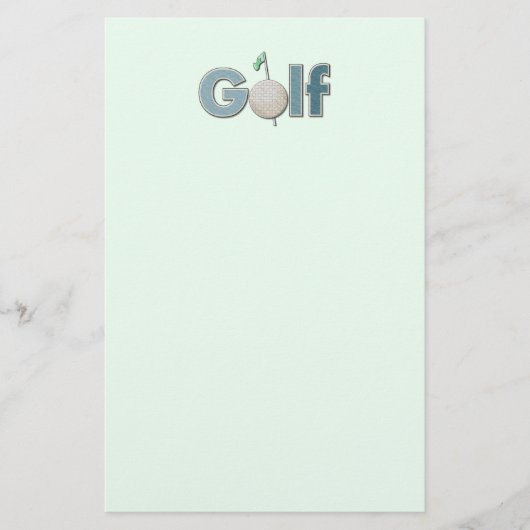Ein Wort-Golf Briefpapier (Vorderseite)