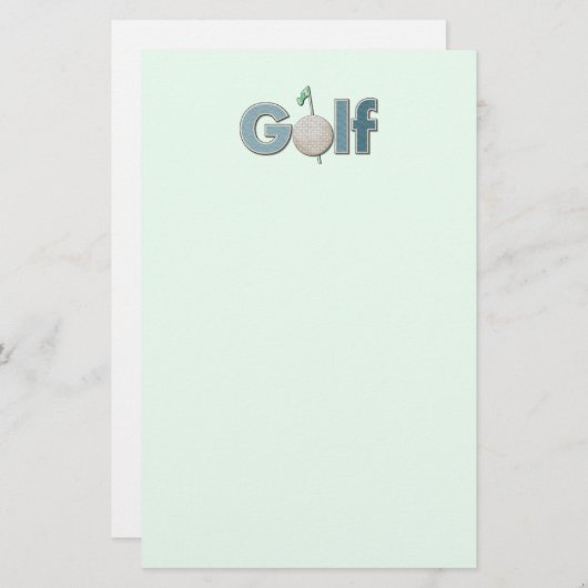 Ein Wort-Golf Briefpapier (Vorne/Hinten)