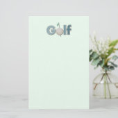 Ein Wort-Golf Briefpapier (Stehend Vorderseite)