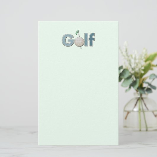 Ein Wort-Golf Briefpapier (Stehend Vorderseite)