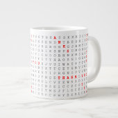 Ein Wort-Puzzle suchen Dankeschön Jumbo-Tasse (Vorderseite Rechts)