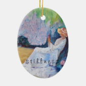 Ein Wort: Stille: Keramik Ornament (Hinten)