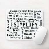 "Ein Wort" Wort in Weiß Mousepad (Mit Mouse)