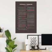 Ein Wörterbuch der Typografie - Alle Wörter Poster (Heimbüro)