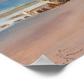 Ein Wrack auf Skagen Nordstrand, P.S. Krøyer Art Poster (Ecke)