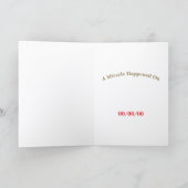 Ein Wunder geschah am CUSTOM DATE OM auf Münzen Karte (Innenseite)