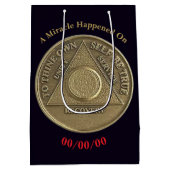 Ein Wunder geschah am CUSTOM-DATUM, als nüchterne  Mittlere Geschenktüte (Rückseite)