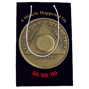 Ein Wunder geschah an CUSTOM DATE Nüchterne Blank- Mittlere Geschenktüte
