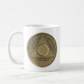 Ein Wunder geschah hier am CUSTOM DATE OM Coin Kaffeetasse (Links)
