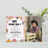 Ein wunderbarer Boo-y Ghost halloween I Einladung (Stehend Vorderseite)