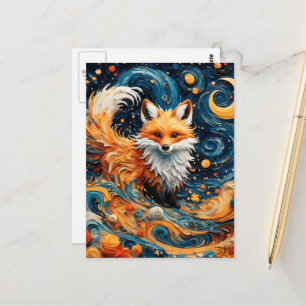 Ein wunderbarer Rotfuchs in der Galaxie Postkarte